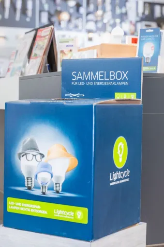 Bild: sammelstellensuche.de für die Abgabe alter Lampen im Handel