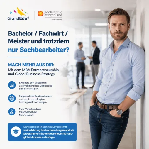 Bild: Bachelor, Fachwirt oder Meister und trotzdem nur Sachbearbeiter? Warum der MBA hilft!
