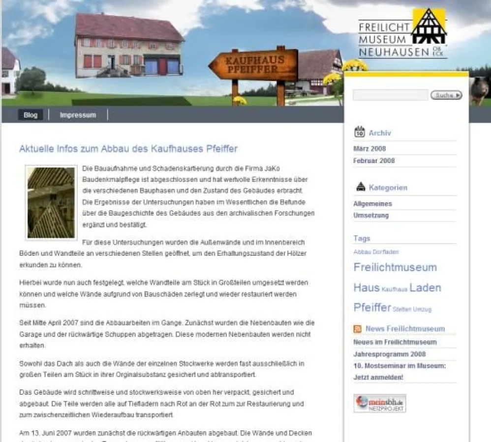 Screenshot von kaufhaus-pfeiffer.de