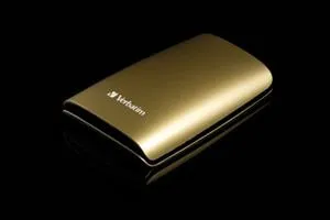 Auf eine goldene Zukunft - Verbatim mit 2,5-Zoll Portable Hard Drive in Gold zum Jubiläum Bild: Auf eine goldene Zukunft - Verbatim mit 2,5-Zoll Portable Hard Drive in Gold zum Jubiläum