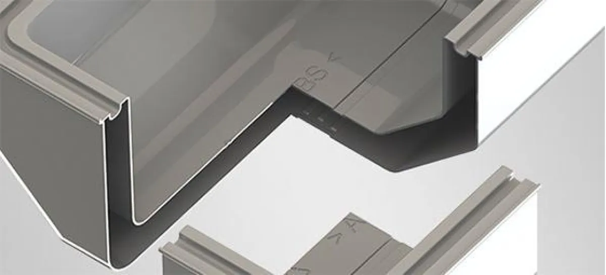 Darstellung eines Twin-Sheet Produktes im Schnitt