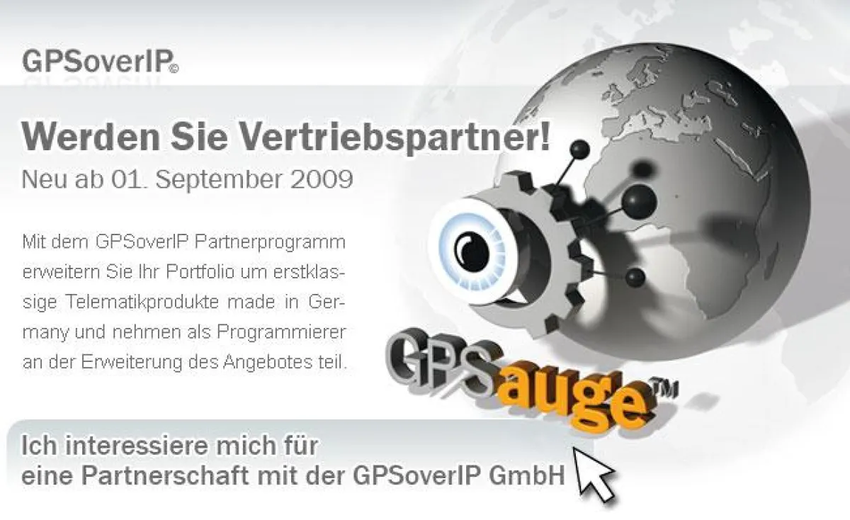 Die GPSoverIP GmbH bietet ein attraktives Partnerpaket für Vertriebspartner und Entwickler an.