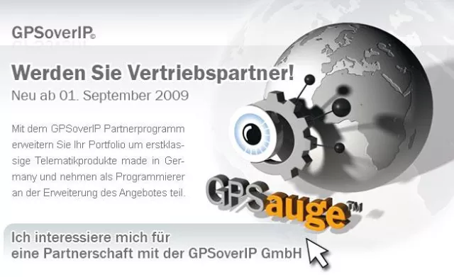 Bild: Startschuss für das Partnerprogramm der GPSoverIP GmbH am 01.09.2009