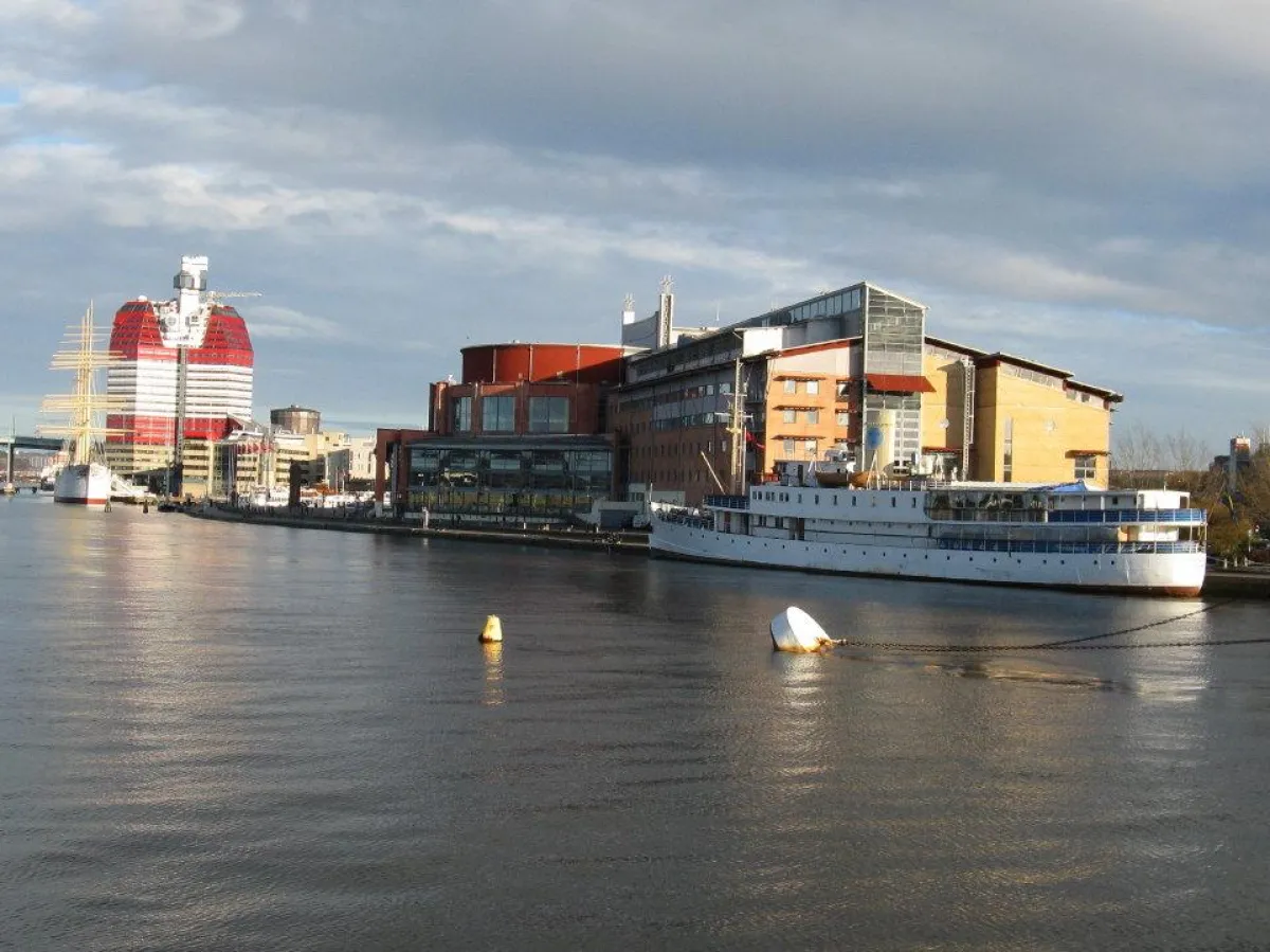 Hafen von Göteborg im Herbst