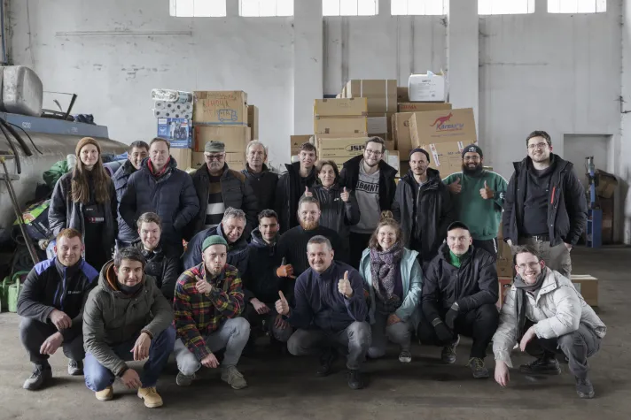 Bild: Hannoveraner Hilfskonvoi erreicht ukrainisch-polnische Grenze! Weitere Spenden und Hilfe notwendig