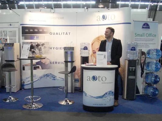 Bild: Wasserspender Spezialist aQto auf der Corporate Health Convention 2017