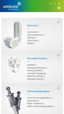 Bild: Umicore Electroplating: Neue Webseite mit Produkt- und Anwendungssuche