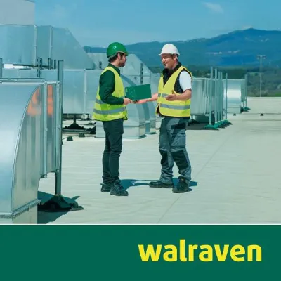 Bild: Walraven-Montagesystem zur Aufständerung von Flachdachinstallationen