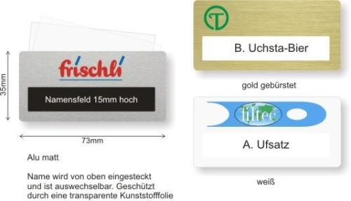Namensschilder aus Metall - B.H. Mayer's IdentitySign GmbH