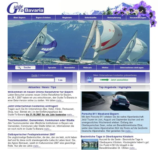 Guide-to-Bavaria, online Reiseführer nach und durch Bayern stellt erweiterte Beta-Version vor Bild: Guide-to-Bavaria, online Reiseführer nach und durch Bayern stellt erweiterte Beta-Version vor