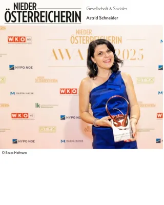 Bild: Astrid Schneider aus Gutenstein gewinnt den NIEDERÖSTERREICHERIN AWARD 2025 