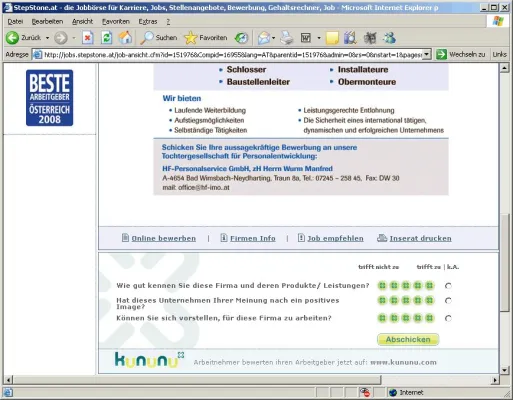 "Die Jobs, die wir lieben" - Innovative Arbeitgeberbewertung auf StepStone.at Bild: "Die Jobs, die wir lieben" - Innovative Arbeitgeberbewertung auf StepStone.at