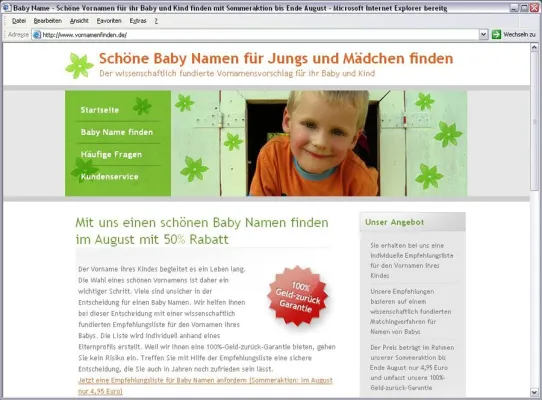 Bild: Internetdienst bietet wissenschaftlich fundierte Vornamensvorschläge für Eltern