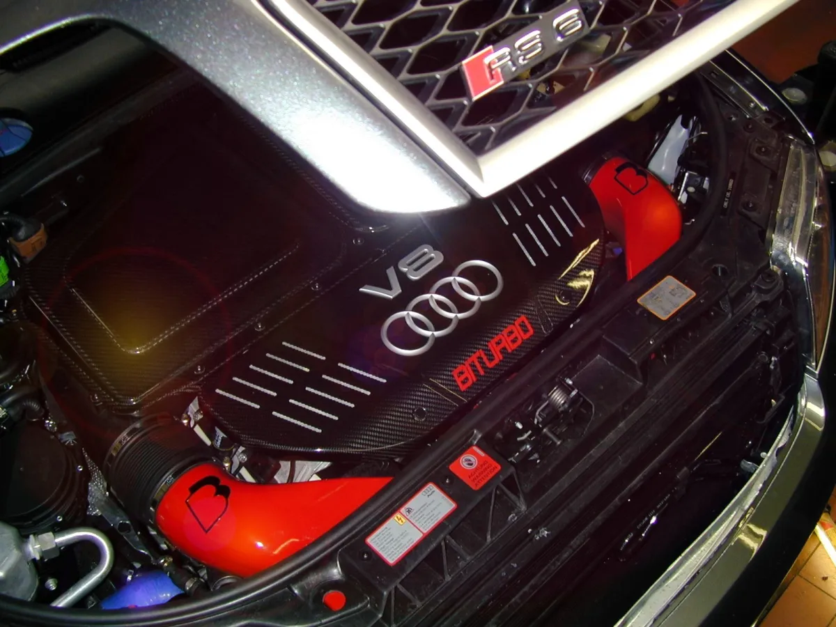 Motoransicht des RS6 V8 Motors