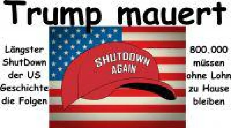 Bild: Trump mauert - trauriger Government Shutdown Rekord in den USA