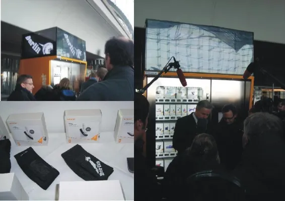 Bild: Design Geschenkautomat wurde heute der Öffentlichkeit vorgestellt. bandee: ist mit im Sortiment.