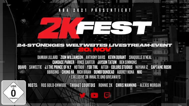 Bild: Wir feiern die Basketball-Kultur und 21 Jahre 2K mit dem weltweiten 2KFest