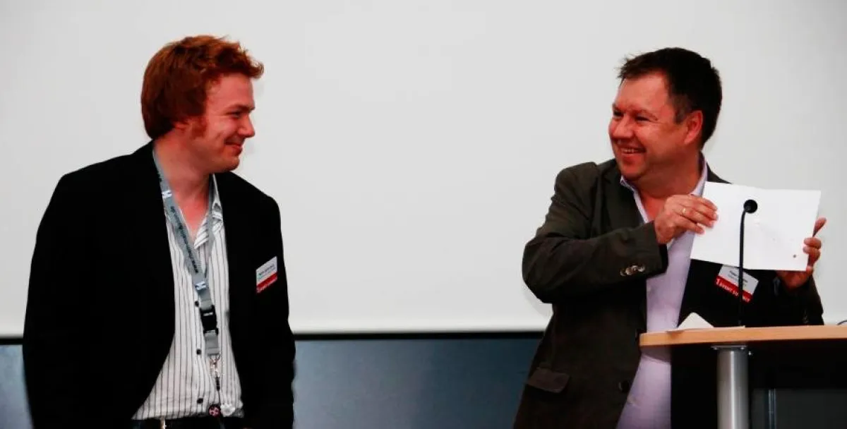 Vortrag von Martin Spitzenberg (links) und Peter Cramer auf dem 1. German Event Summit