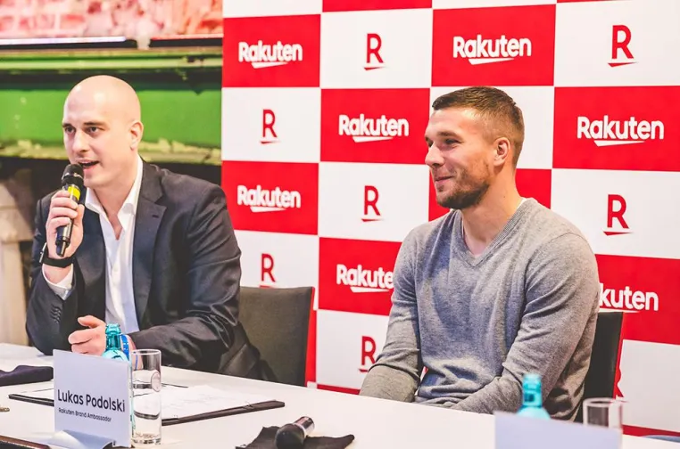 Bild: Volltreffer! RAKUTEN Deutschland und Lukas Podolski schließen langfristige Partnerschaft