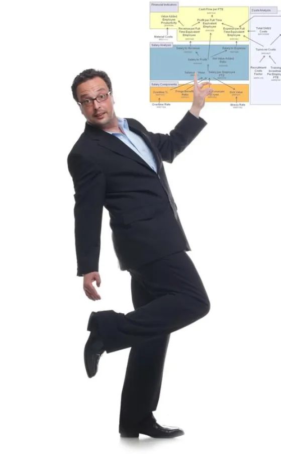 Der Zauberer Paco bei der PowerPoint-Karaoke