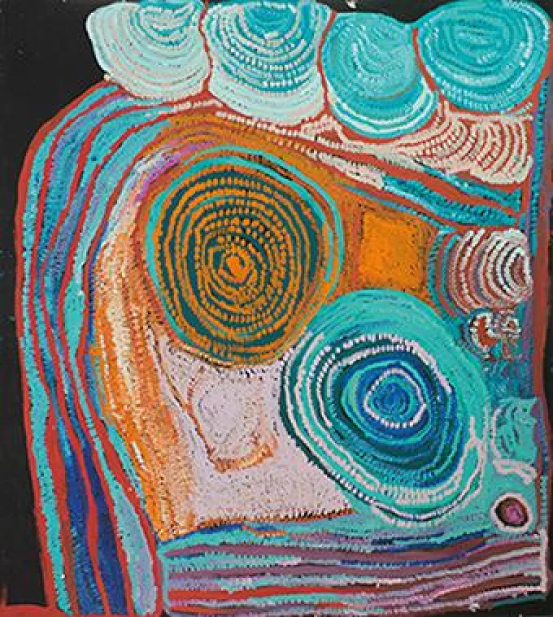 Nyarapayi Giles, Warmurrungu, 2015 © Tjarlirli Art