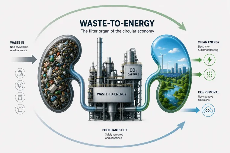 Bild: Nachhaltigkeit & Kreislaufwirtschaft - Waste-to-Energy: Verwertung am Ende des Recyclings