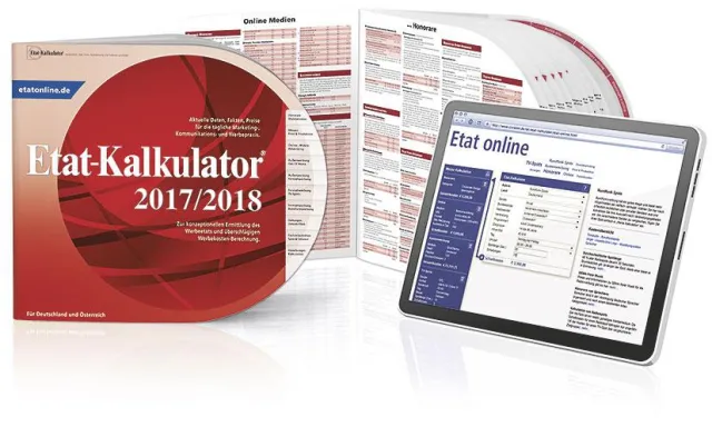 Bild: Was kostet Werbung? Der neue Etat-Kalkulator 2017/18 ist erschienen