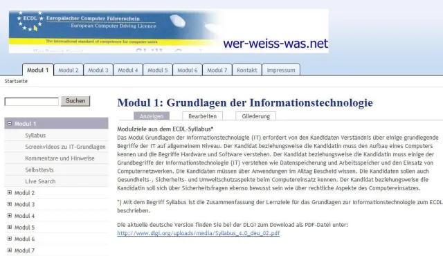 Bild: Plattformwechsel für die Website zur ECDL-Vorbereitung