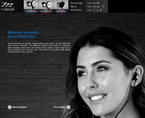 Bild: Maxell startet Premium-Kopfhörer-Serie M by Maxell