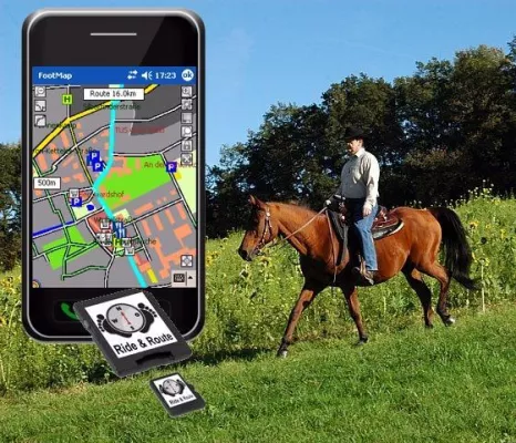 Mit Ride&Route wird Ihr Smartphone zur Navigation für Reiter Bild: Mit Ride&Route wird Ihr Smartphone zur Navigation für Reiter