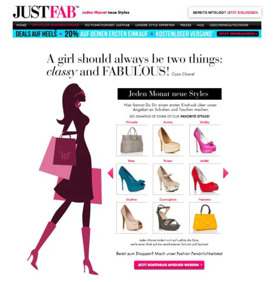 JustFab startet in Deutschland und Österreich