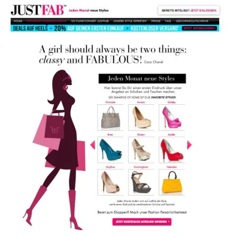 Bild: JustFab startet in Deutschland und Österreich