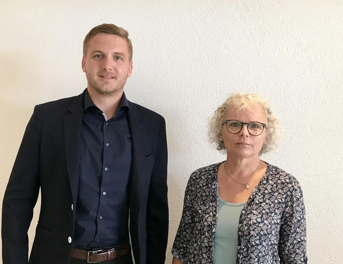 KUMA Geschäftsführerin Marlise Steimle und Manuel Rückert, Sesotec Area Sales Manager