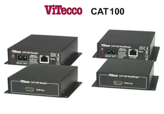 HDMI CAT EXTENDER ViTecco CAT 100, 2. Generation | made by ViTecco Bild: HDMI CAT EXTENDER ViTecco CAT 100, 2. Generation | made by ViTecco
