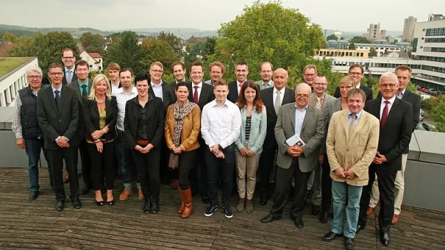 Bild: 22 Mittelhessen-Aussteller mit dem Regionalmanagement für drei Tage auf der Expo Real 2014 in München