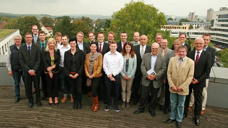 Bild: 22 Mittelhessen-Aussteller mit dem Regionalmanagement für drei Tage auf der Expo Real 2014 in München