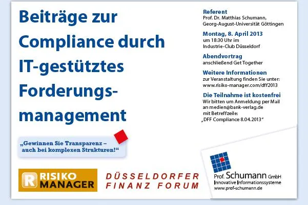 Bild: Erfüllung von Compliance-Anforderungen im Forderungsmanagement durch IT-Systeme