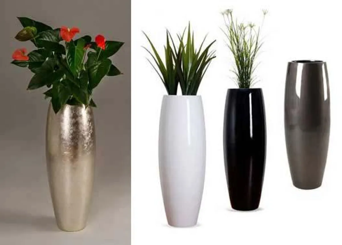 Pflanzkübel MAGNUM im Blattgold-Look und Hochglanz-Design