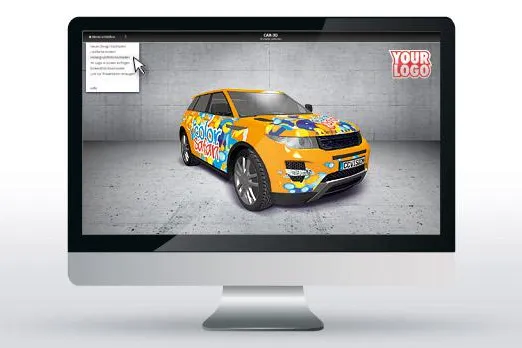 3D-Konfigurator ermöglicht individualisierbare Fahrzeugbeschriftung Bild: 3D-Konfigurator ermöglicht individualisierbare Fahrzeugbeschriftung