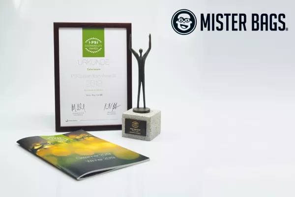 Bild: Mister Bags gewinnt PSI Sustainability Award 2019