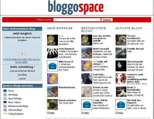Bild: bloggorilla.de mit neuen Features