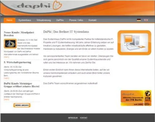Bild: Entschlackt und pointiert - DaPhi Website Relaunch