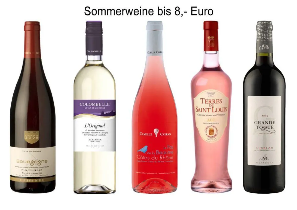 Sommerweine bis 8 Euro