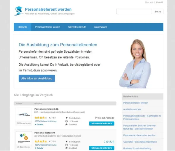 Neues Portal für zukünftige Personalreferenten Bild: Neues Portal für zukünftige Personalreferenten