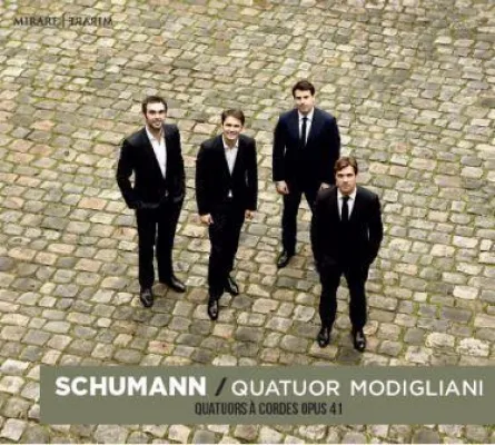 Bild: CD-Neuveröffentlichung Quatuor Modigliani – Streichquartette op. 41 von Robert Schumann (VÖ: 15.09.2017)