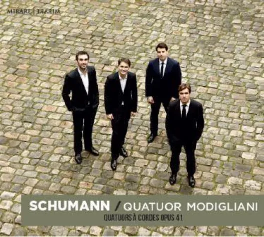 CD-Neuveröffentlichung Quatuor Modigliani – Streichquartette op. 41 von Robert Schumann (VÖ: 15.09.2017) Bild: CD-Neuveröffentlichung Quatuor Modigliani – Streichquartette op. 41 von Robert Schumann (VÖ: 15.09.2017)