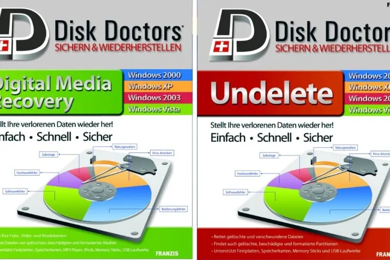 Bild: FRANZIS bringt Disk Doctors Datenrettungs Programme-Rettung für verschwundene und lebenswichtige Daten