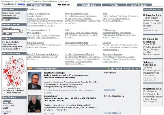 Bild: freelancermap.de - Jobbörse und Internetportal für Freiberufler