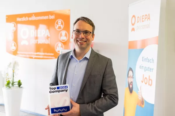 Bild: kununu: Auszeichnung als Top Company 2024 für Personaldienstleister DIEPA