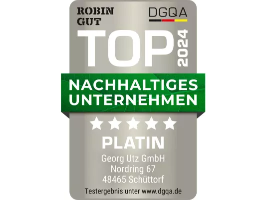 Bild: Erste Unternehmen erhalten das neue ROBIN GUT Gütesiegel für Nachhaltigkeit in der höchsten Stufe "Platin“